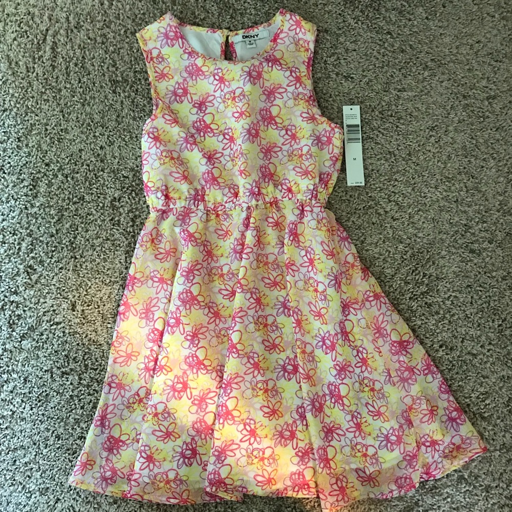 NWT Girl’s size Medium DNKY floral dress